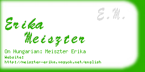 erika meiszter business card